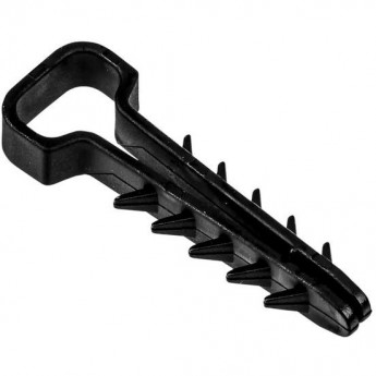 Дюбель-хомут JAZZWAY 5055001 PCD-F 06х12-45-100BL для плоского кабеля PA6.6 черн. (уп.100шт)