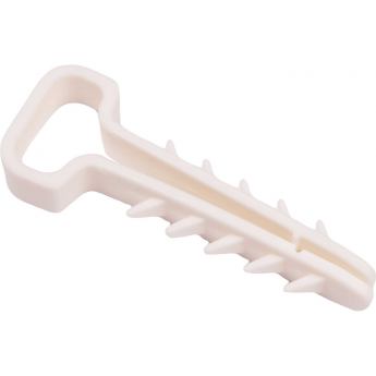 Дюбель-хомут JAZZWAY 5054943 PCD-F 06х12-45-100WH для плоского кабеля PA6.6 бел. (уп.100шт)