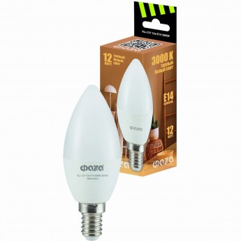 Лампа светодиодная JAZZWAY LED 12Вт E14 3000K свеча 230/50