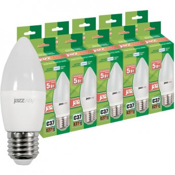 Лампа светодиодная JAZZWAY PLED-ECO 5Вт C37 4000К E27 230В 50Гц 10шт. Лампа светодиодная JAZZWAY PLED-ECO 5Вт C37 4000К E27 230В 50Гц 10шт.