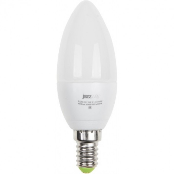 Лампа светодиодная JAZZWAY PLED- ECO-C37 5W E14 3000K 1036834A