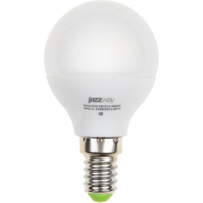 Лампа светодиодная JAZZWAY PLED- ECO-G45 5W E14 3000K 1036896A