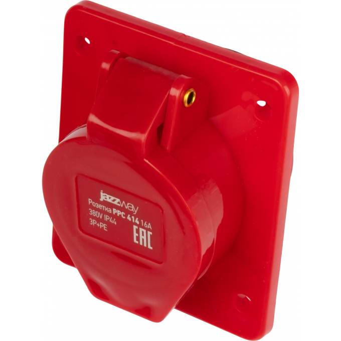 Розетка стационарная JAZZWAY PRO СП PPC 414 16А 4п 3Р+РЕ 380В IP44 5072954